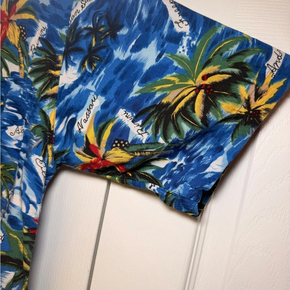 Vintage 90s M.E. Sport Tropical Shirt Men’s L Rayon Bahamas Resort Wear Coconut - Picture 9 of 16